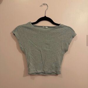 Ardene Light Gray Crop Top